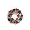 Brož s broušenými kamínky věneček (Varianta 2 červená věneček, Balení 1 ks)