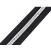 Zip spirálový se stříbrnými zoubky No 10 metráž (Varianta černá, Balení 1 m)