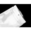 Uzavíratelný sáček se závěsem 8x13 cm jedna strana průhledná (Varianta bílá transparent, Balení 100 ks)