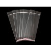 PP sáček s lepicí klopou a závěsem 8x19,5 cm (Varianta transparent, Balení 100 ks)