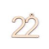 Výprodej - Dřevěná narozeninová čísla se závěsem 22