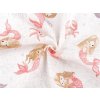 Bavlněná plenkovina / mušelín mořská panna (Varianta (332T) bílá růžová, Balení 1 m)