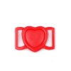 Výprodej - Plavkové zapínání srdce šíře 20 mm plastové - červená 2 páry
