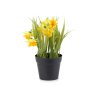 Umělé narcisy v květináči (Varianta žlutá, Balení 1 ks)