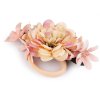 Gumička do vlasů s květy (Varianta 2 lososová, Balení 1 ks)