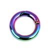 Karabina kulatá na kabelky / kroužek na klíče duhová Ø18 mm (Varianta multikolor, Balení 1 ks)