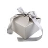 Papírová dárková krabička svatební se stuhou (Varianta 1 bílá perleť, Balení 10 ks)