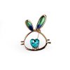 Brož s broušenými kameny zajíček (Varianta 1 rose, Balení 1 ks)