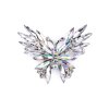 Brož s broušenými kamínky motýl (Varianta 2 antracit stříbrná, Balení 1 ks)