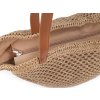 Háčkovavá kabelka z rafie - lýka se zipem 47x36 cm (Varianta 1 hnědá přírodní, Balení 1 ks)