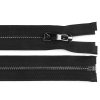 Kovový zip No 5 délka 70 cm s ozdobným jezdcem (Varianta černá platina, Balení 1 ks)