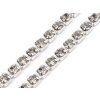 Štrasový prýmek / borta šíře 2,4 mm (Varianta 1 crystal stříbrná, Balení 1 m)
