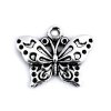 Přívěsek motýl 16x20 mm (Varianta platina s patinou, Balení 5 ks)