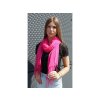 Letní šátek / šála s třásněmi jednobarevný 70x175 cm (Varianta 7 pink, Balení 1 ks)