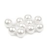 Plastové voskové korálky / perly Glance Ø12 mm (Varianta F2 bílá, Balení 25 ks)