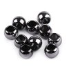 Plastové korálky Metalic s velkým průvlekem 8x10 mm (Varianta 1 stříbrná, Balení 10 ks)