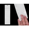 Uzavíratelný sáček se závěsem 7x25 cm jedna strana průhledná (Varianta bílá, Balení 100 ks)