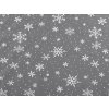 Tyl vánoční vločky (Varianta bílá, Balení 1 m)