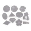 Reflexní nažehlovačka mix vzorů a velikostí (Varianta 1 šedá kruh, Balení 10 ks)