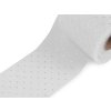 Tylová stuha se stříbrnými puntíky šíře 75 mm (Varianta bílá stříbrná, Balení 22.5 m)