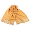 Šátek / šála / pléd s třásněmi 70x190 cm (Varianta 2 hořčicová, Balení 1 ks)