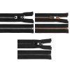 Kovový zip No 5 délka 50 cm s ozdobným jezdcem (Varianta 3 černá černý nikl, Balení 1 ks)