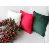 Velvetový / sametový polštář ve vánočních barvách 40x40 cm (Varianta 5 červená, Balení 1 ks)