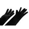Dlouhé společenské rukavice sametové (Varianta černá, Balení 1 pár)