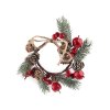 Vánoční věneček na svíčku Ø20 cm (Varianta zelená červená, Balení 1 ks)
