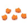Dřevěné korálky listy 19x20 mm (Varianta 1 oranžová, Balení 5 ks)