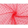 Tyl jemně pružný s puntíky (Varianta 1 bílá, Balení 1 m)