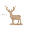 Dřevěný jelen výška 30 cm (Varianta 1 přírodní stř., Balení 1 ks)