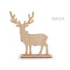 Dřevěný jelen výška 21,5 cm (Varianta 1 přírodní stř., Balení 1 ks)