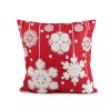 Vánoční povlak na polštář vyšívaný 45x45 cm (Varianta 2 červená růžová světlá, Balení 1 ks)
