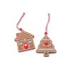Vánoční perníčky k zavěšení filc koník, stromeček, domeček (Varianta 1 hnědá přírodní, Balení 2 ks)