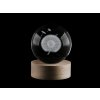 LED svítící skleněná koule Ø8 cm (Varianta 3 transparent baletka, Balení 1 ks)