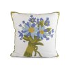Povlak na polštář vyšívané květy 45x45 cm (Varianta 1 režná světlá, Balení 2 ks)