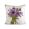 Povlak na polštář vyšívané květy 45x45 cm (Varianta 1 režná světlá, Balení 2 ks)