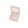 Krabička s průhlednou fólií k vystavení zboží a dárkovému balení 7x7 cm (Varianta 2 pudrová, Balení 10 ks)