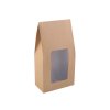 Papírová krabice s průhledem (Varianta hnědá přírodní, Balení 1 ks)