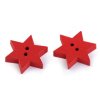 Dřevěný dekorační knoflík hvězda (Varianta 1 bílá, Balení 10 ks)