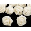 Dekorační pěnová růže Ø3-4 cm (Varianta 1 bílá, Balení 10 ks)