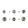 Knoflíky stiskací s kroužkem Ø15 mm (AM6 - O-SPRING) na silné látky, sypané (Varianta nikl, Balení 10 sada)