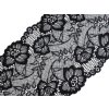 Elastická krajka / vsadka / běhoun šíře 18,5 cm (Varianta 2 černá, Balení 1 m)