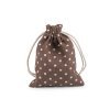 Dárkový pytlík 10x13 cm lněný s puntíky (Varianta 3 hnědá, Balení 1 ks)