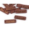 Dřevěná cedulka / ozdoba Handmade 10x30 mm (Varianta 2 přírodní, Balení 10 ks)