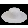 Dámský letní klobouk / slamák k dozdobení (Varianta 1 bílá, Balení 1 ks)