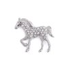 Brož s broušenými kamínky kočka, kůň (Varianta 2 crystal kůň, Balení 1 ks)