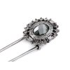 Brož s broušenými kamínky na spínacím špendlíku (Varianta black diamond, Balení 1 ks)