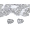 Broušené srdce k nalepení (Varianta 3 crystal, Balení 20 ks)